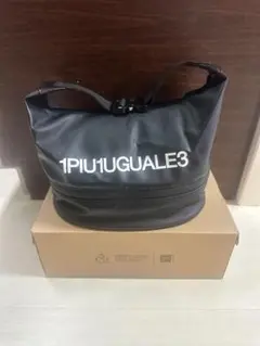 【美品】1PIU1UGUALE3 カートバッグ シューケース ブラック シボ革 美品】1PIU1UGUALE3 カートバッグ シューケース ブラック シボ革