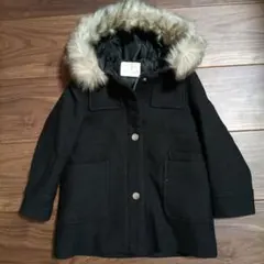 ZARA 子供用コート 黒いファー付きフードコート