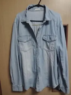 GUデニムシャツ XL ライトブルー