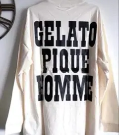 ジェラピケ　ロングTシャツ　長袖T 新品　バックプリント　綿100%
