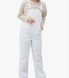 ホワイトデニムサロペット Mサイズ