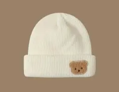 新品未使用　ホワイトニット帽