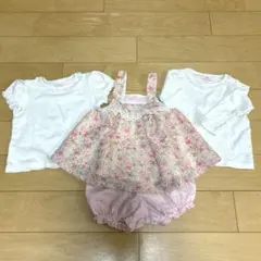 メゾピアノ　ワンピース　パンツ　ブラウス　半袖ブラウス　4点セット　70〜80