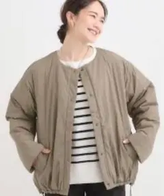 今季新作シューラルー★ドロップリバーシブルブルゾン【M】ベージュ