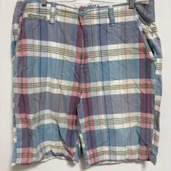 海外古着　ヴィンテージ　メンズ　チェック ショートパンツ Lサイズのサムネイル