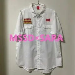 MSSD×SARA コラボ半袖シャツ ホワイト 横田紗礼 グラフィック 3L