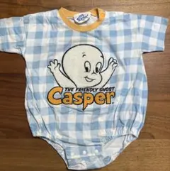 キャスパー チェック柄ロンパース
