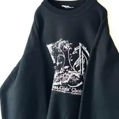 ジャージーズ 音符 トレーナー Choir スウェット L ブラック 黒 古着