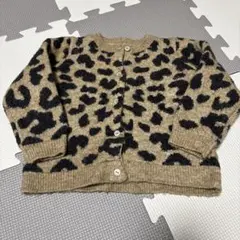 H&M ヒョウ柄 ニットカーディガン 80