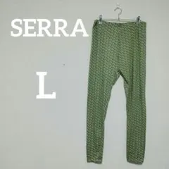 SERRA グリーン系パターン カジュアルパンツ【 L】