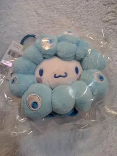 新品袋入！万博　ミャクミャク シナモン　カラビナ付き　キーホルダー　水色