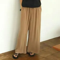未使用 Auntie Rosa Holiday 麻 ワイドパンツ ブラウン