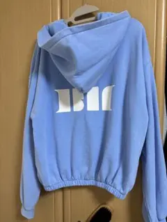 ベビモン BABYMONSTER ジップフーディー パーカー　ブルー　水色