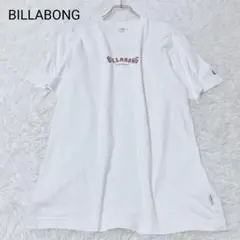 ビラボン　Tシャツ　M　半袖　ホワイト　ロゴ　バックプリント　カジュアル　夏　綿