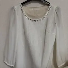 BE LADIANCEワンピース　ミニ　チュニックにも　袖シースルー￼