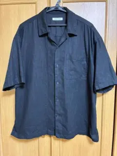 FREAK'S STORE リネンコットン オープンカラーシャツ 黒Mのサムネイル