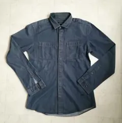 BURBERRYBLACKLABELバーバリーブラックレーベル長袖シャツ１ブルー