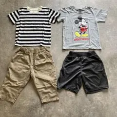 キッズ 120センチ Tシャツ GU パンツ ミッキー Tシャツ 4枚セット
