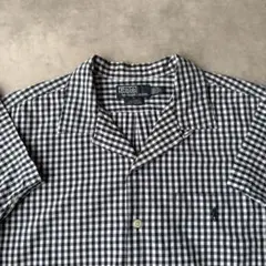 ポロ ラルフローレン 半袖 オープンカラーシャツ L CLAYTON ドット