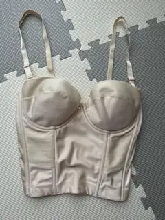 ブライダルインナー　Vカットビスチェ　ドロワーズ　E75(パット外してF75)