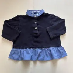 familiar ファミリア 90 ネイビー 長袖カットソー