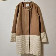 美品 アーバンリサーチ ノーカラー コート ファー M