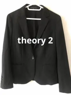 theory ストライプブラックジャケットスーツ　サイズ2
