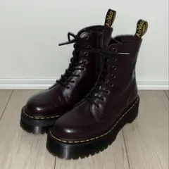 24cm 美品 Dr.Martens JADON 厚底 ８ホールブーツ エンジ