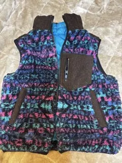 美品！リバーシブルマルチカラーダウンベスト 110cm
