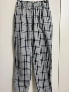 グレー系チェック イージーパンツ