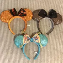 ディズニー カチューシャ3点セット グリッター