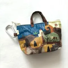 KALDI カラビナ付きミニバッグ 伝説柄 カルディ