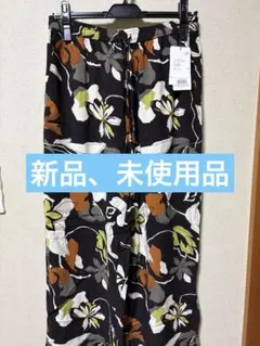 オペークドットクリップ花柄カジュアルパンツ 40/L