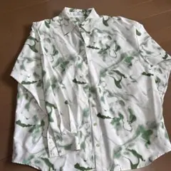 JEANASiS グリーンマーブル長袖シャツ F