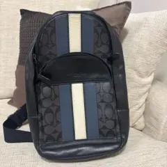 COACH コーチ ボディバッグ ワンショルダー シグネチャー レザー メンズ