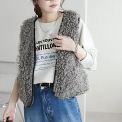 DISCOAT パイピングベスト モカ