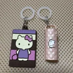 サンリオ　ハローキティ レトロ　キルティング　めじるしアクセサリー 2種
