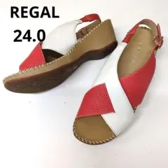 REGAL バイカラー　レザーコンフォートサンダル 24.0のサムネイル
