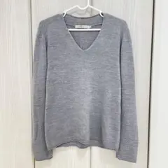 ♡送込♡美品♡AZULbyMoussy♡Vネックニット♡グレー♡