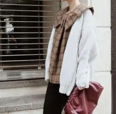 MACHATT マチャット　チェックオーバーカラートップス