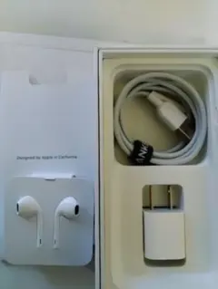iPhone SE（第2世代）空箱　 イヤホン（新品）　充電アダプタ,ケーブル