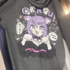 OMOCAT 猫又おかゆ コラボ パーカー XLサイズ ホロライブ