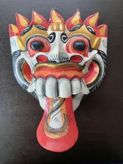 インドネシアバリ島魔除け木製お面 - メルカリ