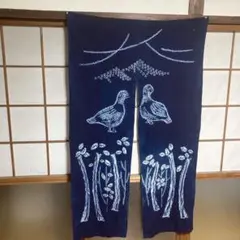 藍染 暖簾❣️本当に良い物をお探しの方❣️藍染工芸士『鈴木松男』作❣️長板藍染①-1 藍染 暖簾️本当に良い物をお探しの方️藍染工芸士『鈴木松男』作️長