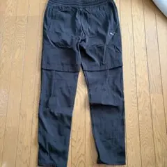 プーマ ブラック アウトドアナイロンパンツ ゴムウエスト