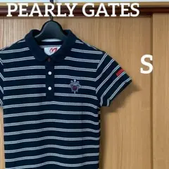 パーリーゲイツ　マスターバニー　ゴルフ　ポロシャツ　レディース　紺色　S