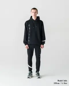 クロノス　CRONOS ジャージ　セットアップ　上下　ブラック CRONOS クロノス ナイロン ジャージ セットアップ 黒 - メルカリ