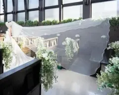 ウェディングベヴェール オフホワイト ラメ入り