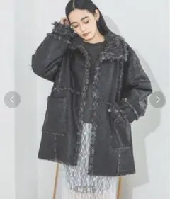 JEANASIS フリースムートンコート 黒