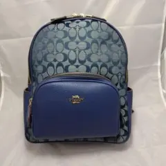 【新品未使用品】コーチ　リュックサック　バックパック ネイビー C5671
